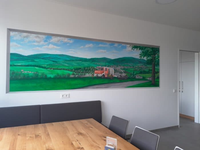Wandmalerei Landschaft